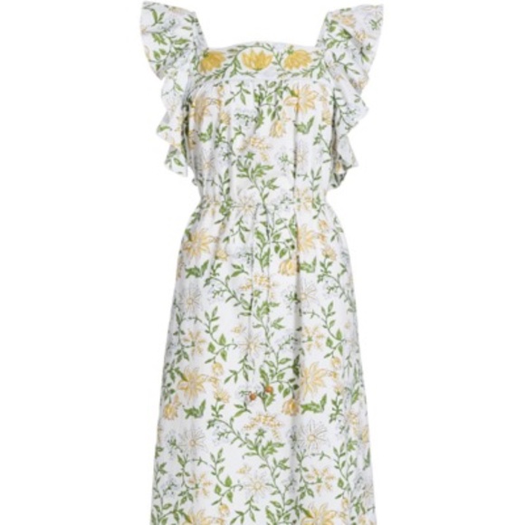 Hannah Artwear Annabella Floral Midi Dress Limoncello , 3 (Large) - NWT - Picture 3 of 7